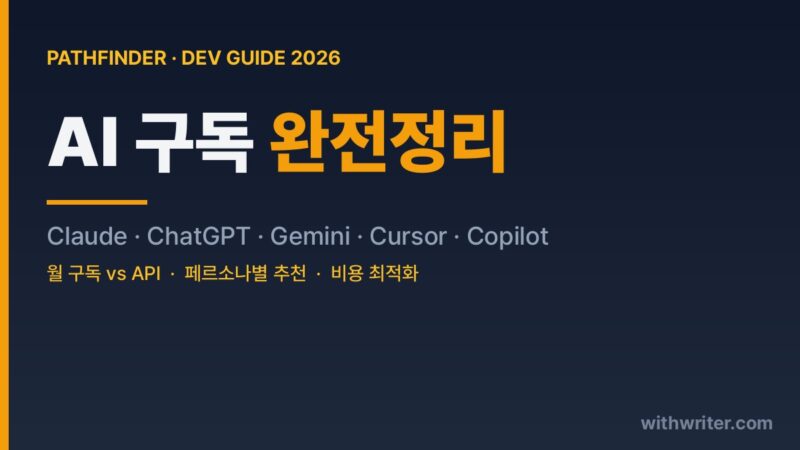 2026 개발자 AI 구독 완전정리 — Claude·ChatGPT·Gemini, 뭘 결제할까