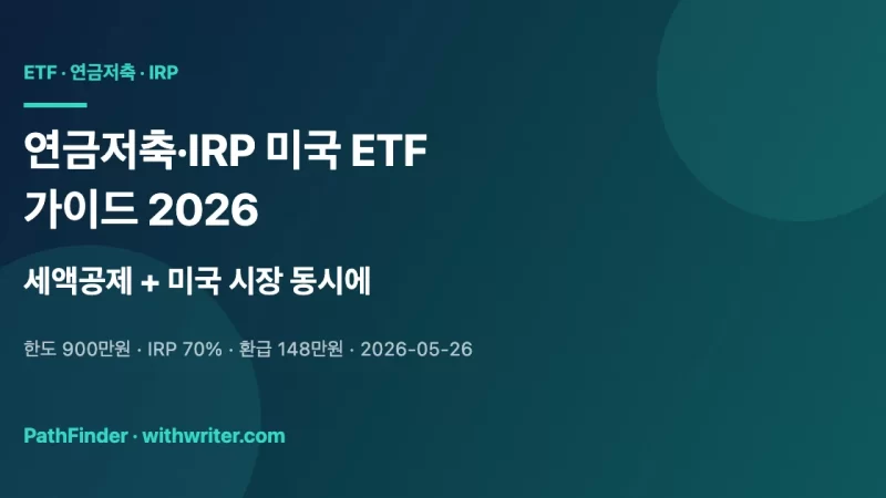 연금저축·IRP 미국 ETF 가이드 2026 — 세액공제 + 미국 시장 노출 동시에
