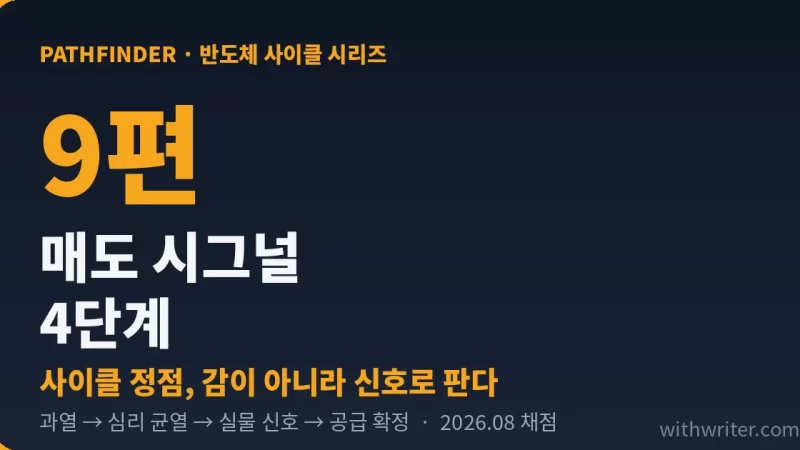 반도체 주식 매도 타이밍 — 사이클 정점을 알리는 매도 시그널 4단계 (시리즈 9편)